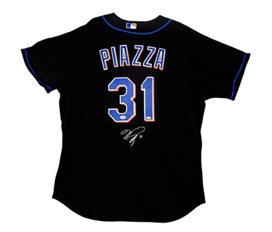 Mike Piazza Autographed New York Mets Authentic Jersey (MLB Authenticated)